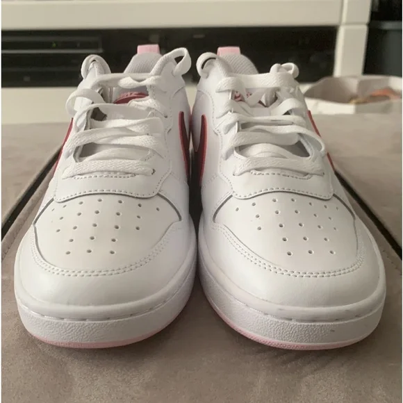 Nike Court Borough Low 2 NWOB "White Dark Beetroot " Sneakers size US 5.5Y - Picture 13 of 17